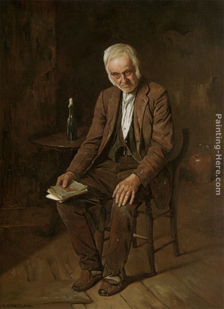 Charles Spencelayh Meditation - Rent Day